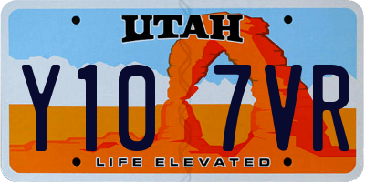 UT license plate Y107VR