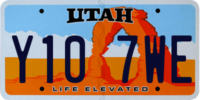 UT license plate Y107WE