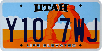 UT license plate Y107WJ