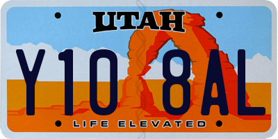 UT license plate Y108AL