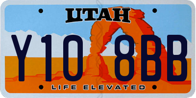 UT license plate Y108BB