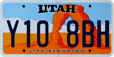 UT license plate Y108BH