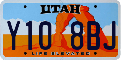 UT license plate Y108BJ