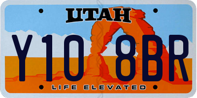 UT license plate Y108BR