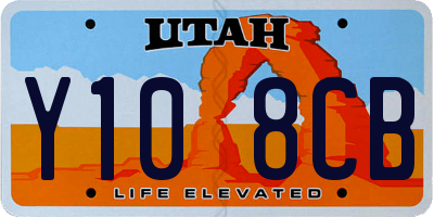 UT license plate Y108CB