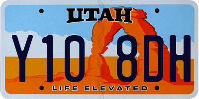 UT license plate Y108DH