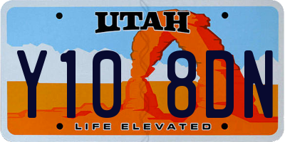 UT license plate Y108DN