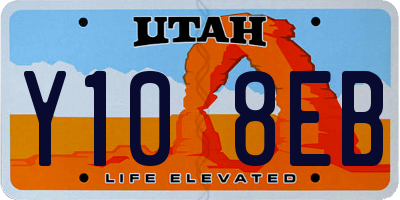 UT license plate Y108EB