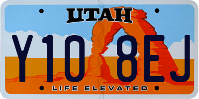 UT license plate Y108EJ