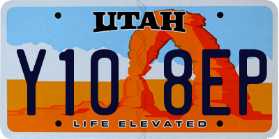 UT license plate Y108EP