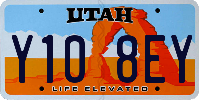 UT license plate Y108EY