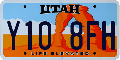 UT license plate Y108FH