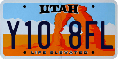 UT license plate Y108FL