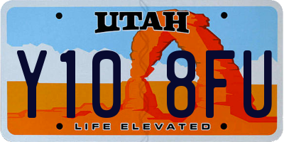 UT license plate Y108FU