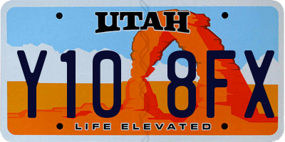 UT license plate Y108FX