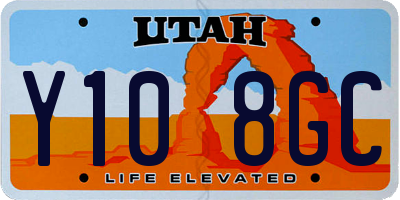 UT license plate Y108GC