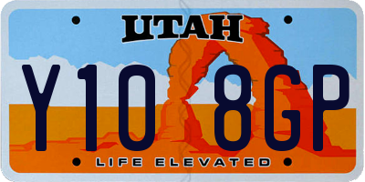 UT license plate Y108GP