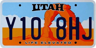 UT license plate Y108HJ