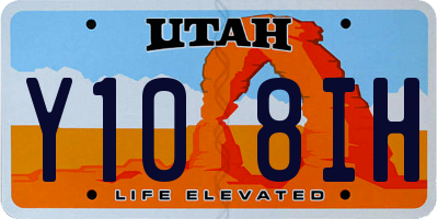 UT license plate Y108IH