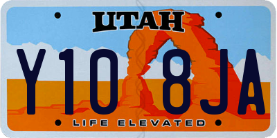 UT license plate Y108JA