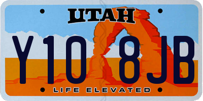 UT license plate Y108JB