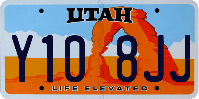 UT license plate Y108JJ