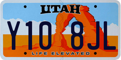UT license plate Y108JL