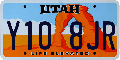 UT license plate Y108JR