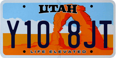 UT license plate Y108JT