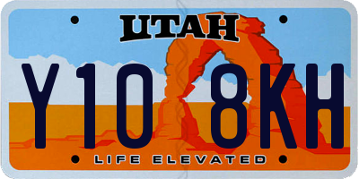 UT license plate Y108KH