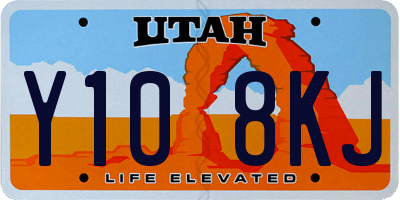 UT license plate Y108KJ