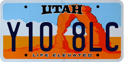 UT license plate Y108LC