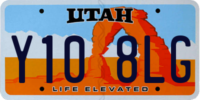 UT license plate Y108LG