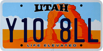 UT license plate Y108LL