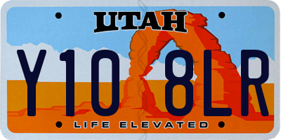 UT license plate Y108LR