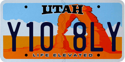 UT license plate Y108LY