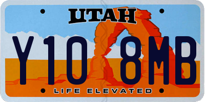 UT license plate Y108MB