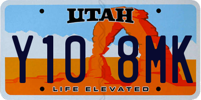 UT license plate Y108MK