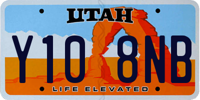 UT license plate Y108NB