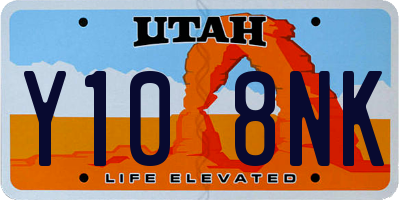 UT license plate Y108NK