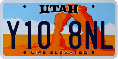 UT license plate Y108NL