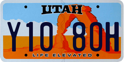 UT license plate Y108OH