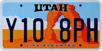 UT license plate Y108PH