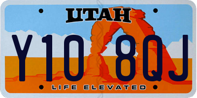 UT license plate Y108QJ
