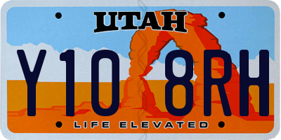 UT license plate Y108RH