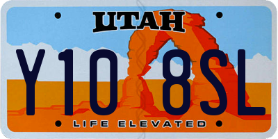 UT license plate Y108SL
