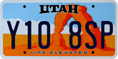 UT license plate Y108SP