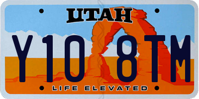 UT license plate Y108TM