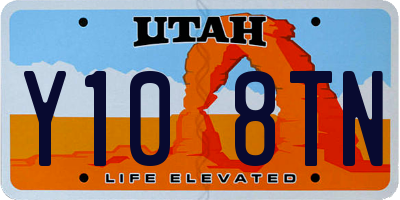 UT license plate Y108TN