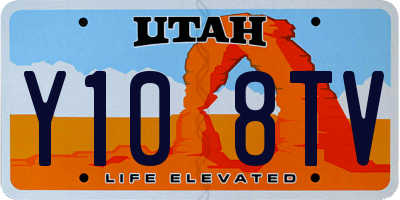 UT license plate Y108TV